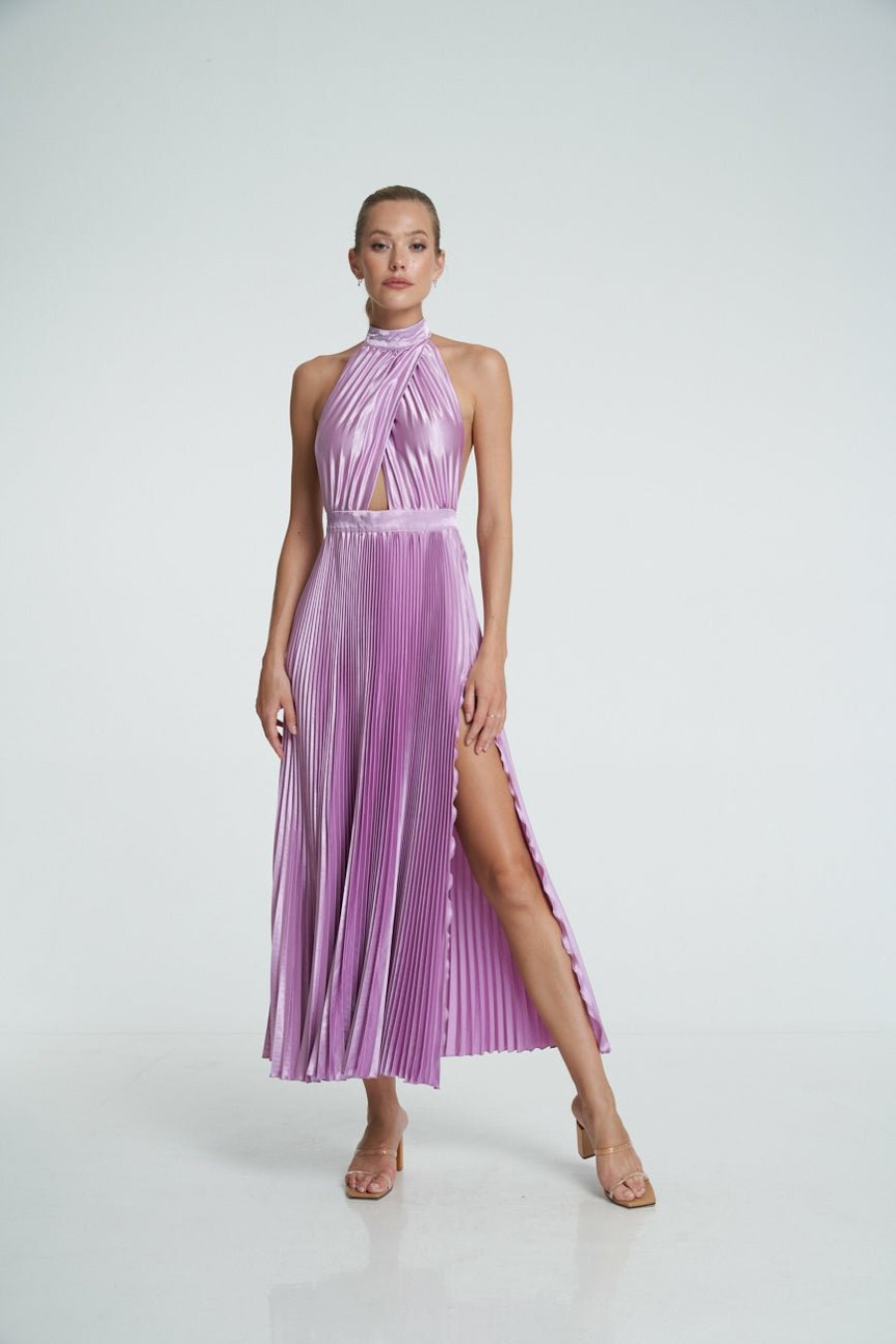 Midi Dresses Lidee Woman | Renaissance Split Gown - Violet