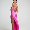 Midi Dresses Lidee Woman | Naomi Split Gown - Flamingo