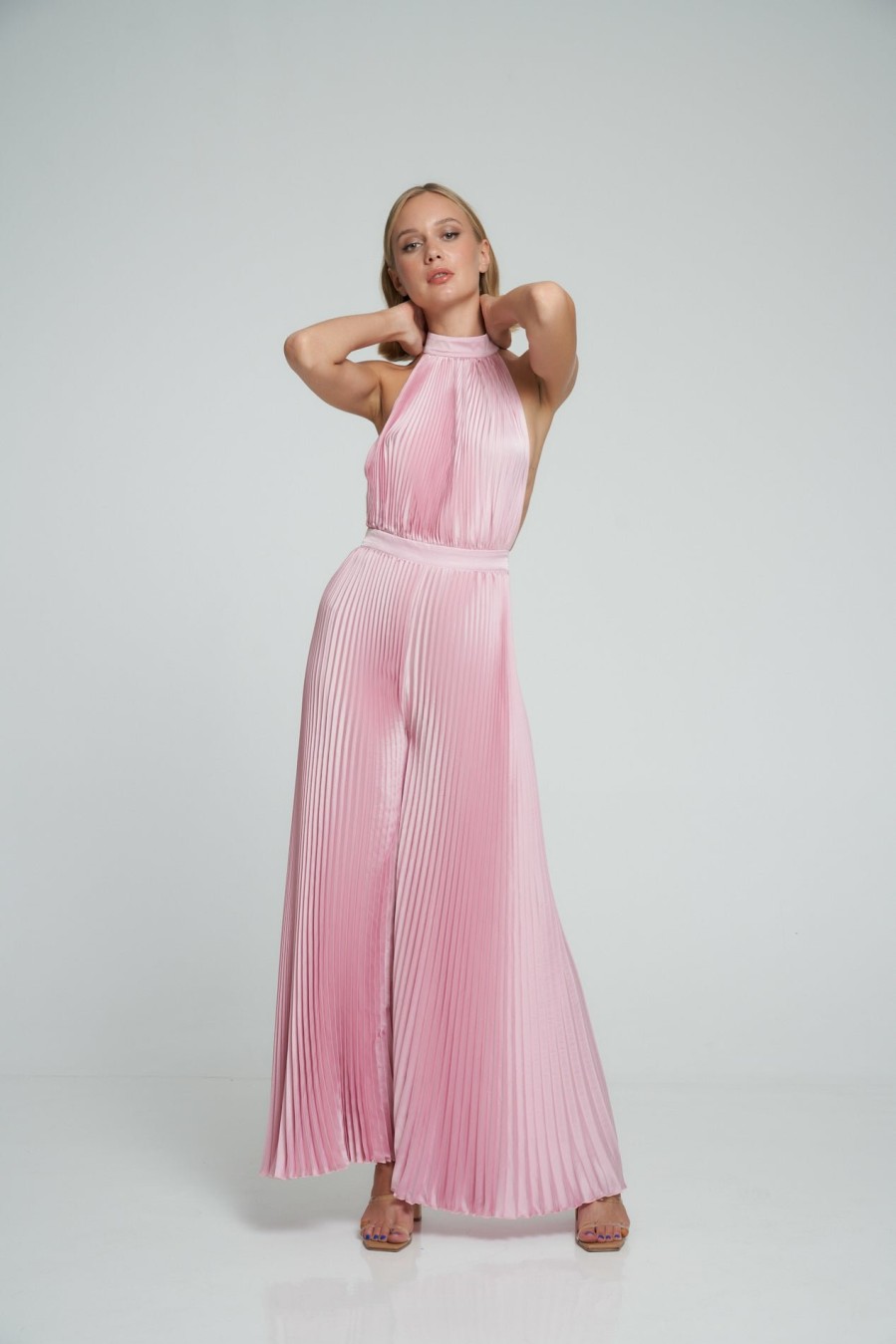 Jumpsuits Lidee Woman | Low Back Cinema Jumpsuit - Pink