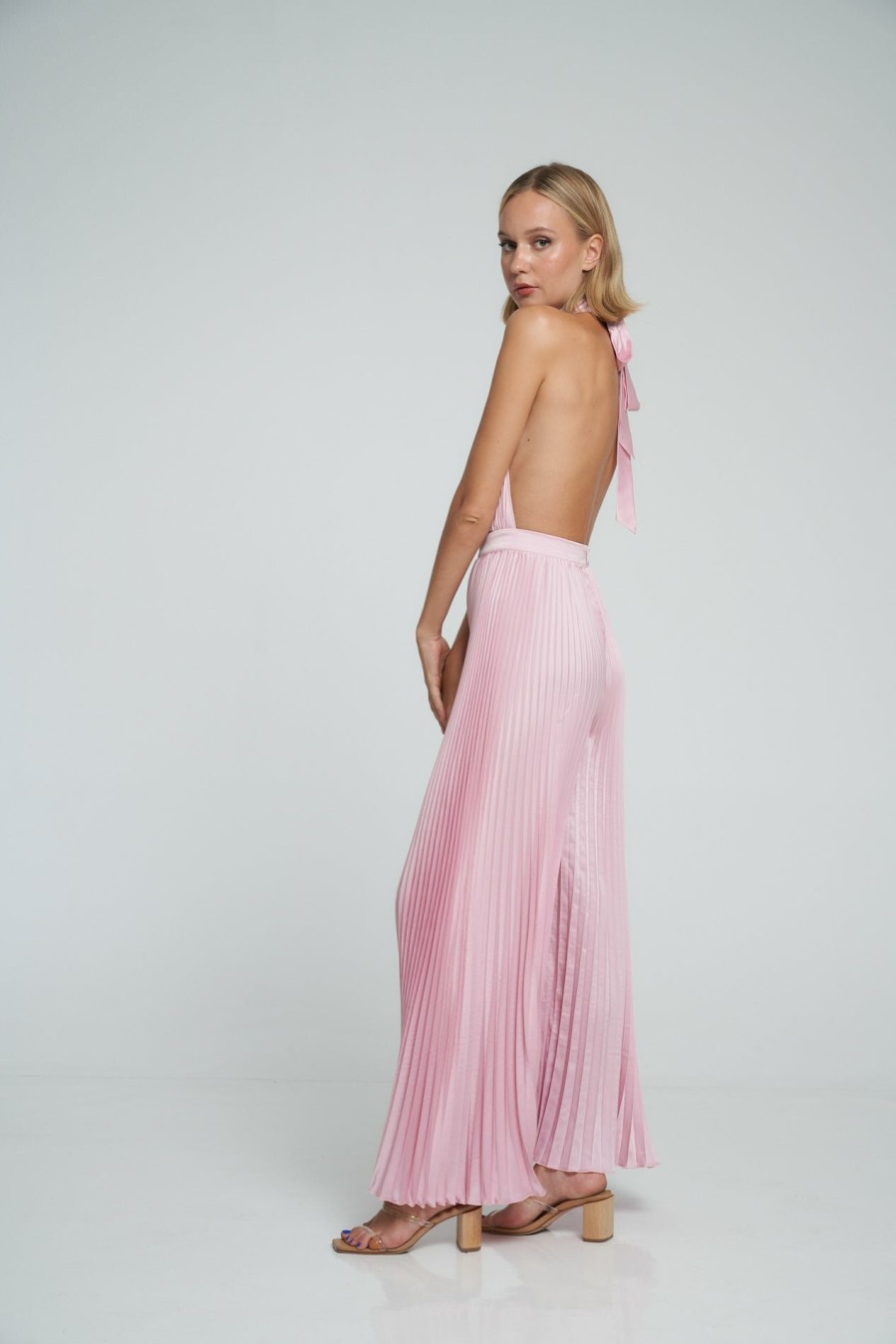 Jumpsuits Lidee Woman | Low Back Cinema Jumpsuit - Pink