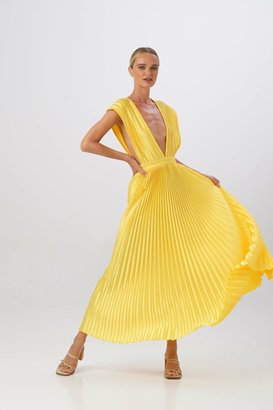 Midi Dresses Lidee Woman | Gala Gown - Canary