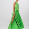 Midi Dresses Lidee Woman | Renaissance Split Gown - Neon Lime