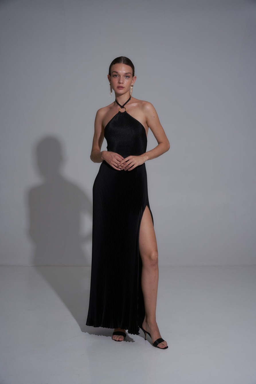 Full Length Dresses Lidee Woman | Cheri Split Gown - Noir