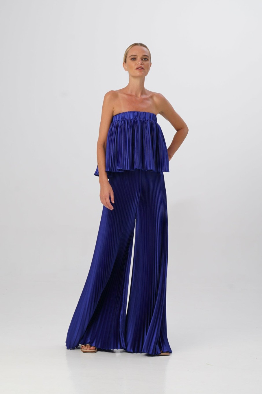 Bottoms Lidee Woman | Bisous Pleated Pant - Royal