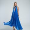 Full Length Dresses Lidee Woman | Opera Gown - Mediterranean Blue