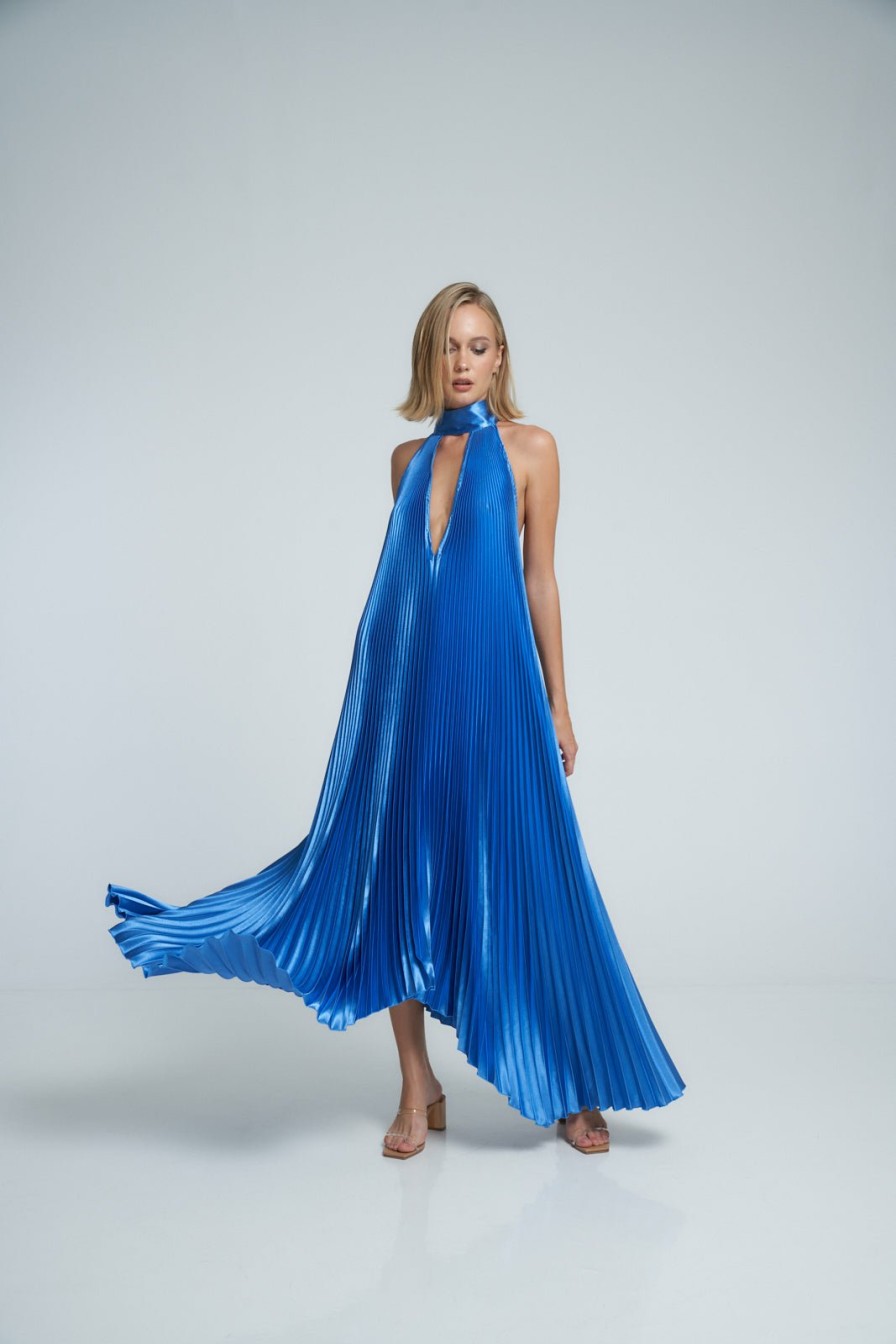 Full Length Dresses Lidee Woman | Opera Gown - Mediterranean Blue