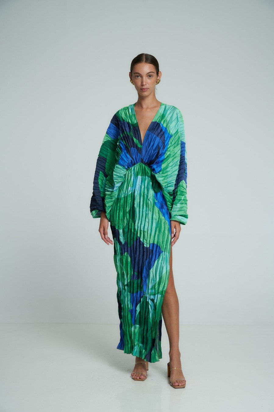 Full Length Dresses Lidee Woman | De Luxe Gown - Capri Green