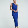 Midi Dresses Lidee Woman | Gigi Smocking Gown - Electric Blue