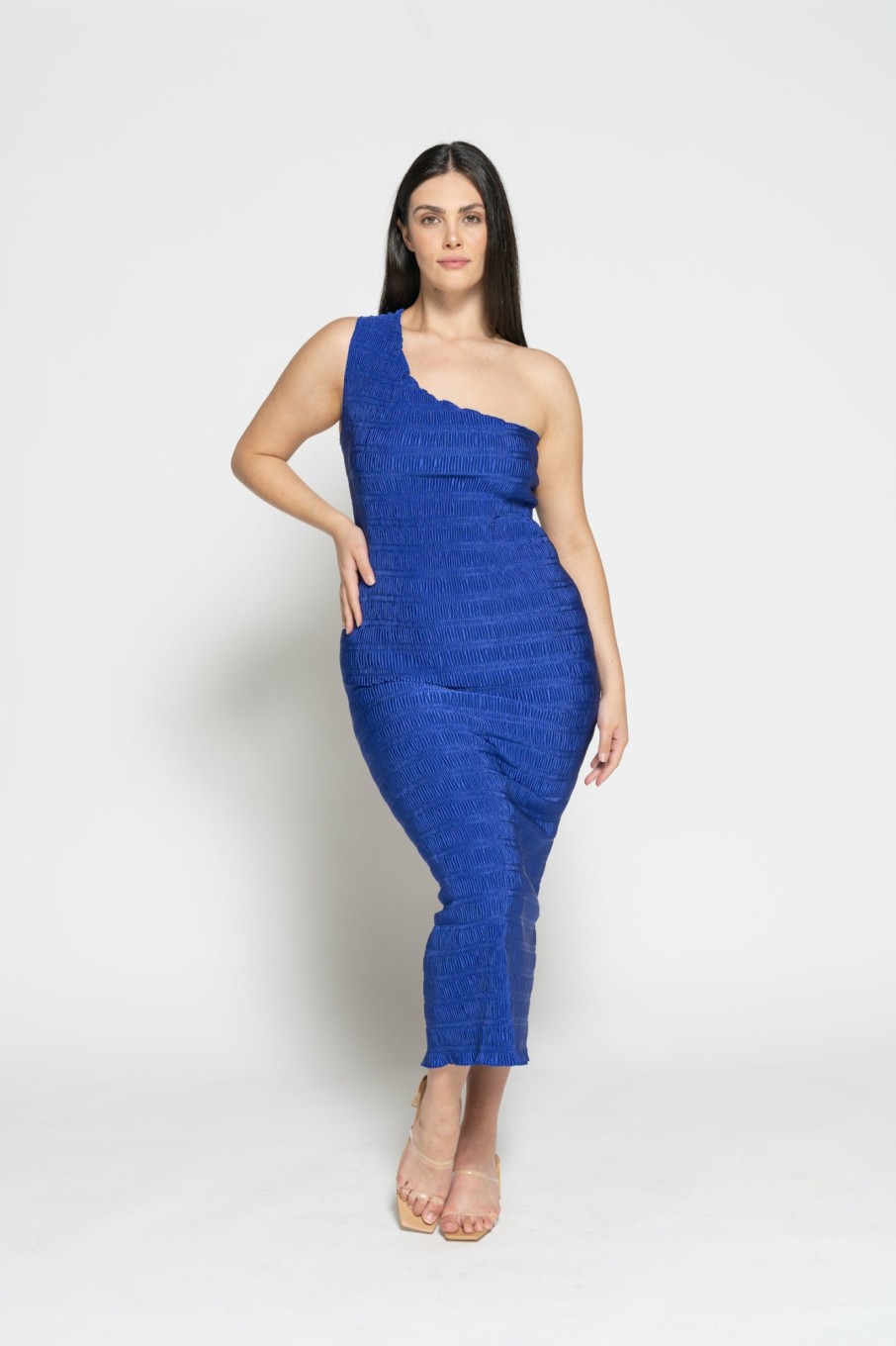 Midi Dresses Lidee Woman | Gigi Smocking Gown - Royal