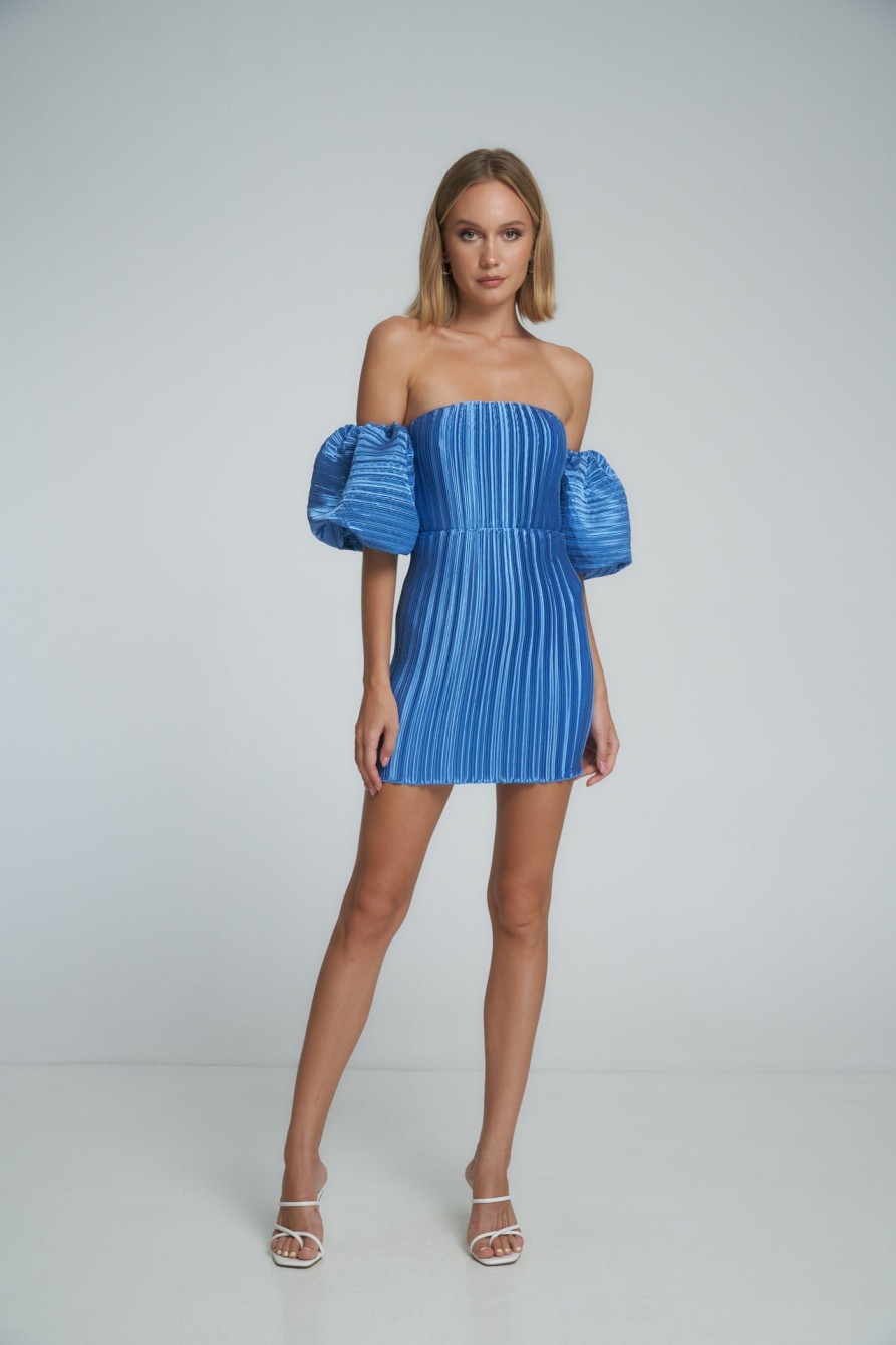 Mini Dresses Lidee Woman | Sirene Sleeveless Mini - Mediterranean Blue