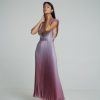 Midi Dresses Lidee Woman | Gala Gown - Mauve Ombre