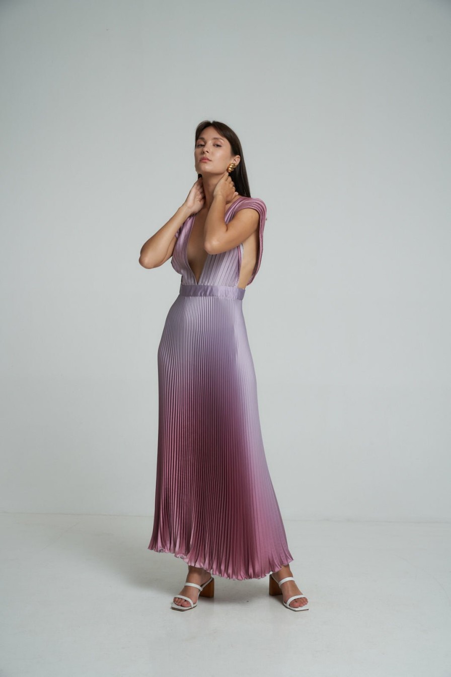 Midi Dresses Lidee Woman | Gala Gown - Mauve Ombre