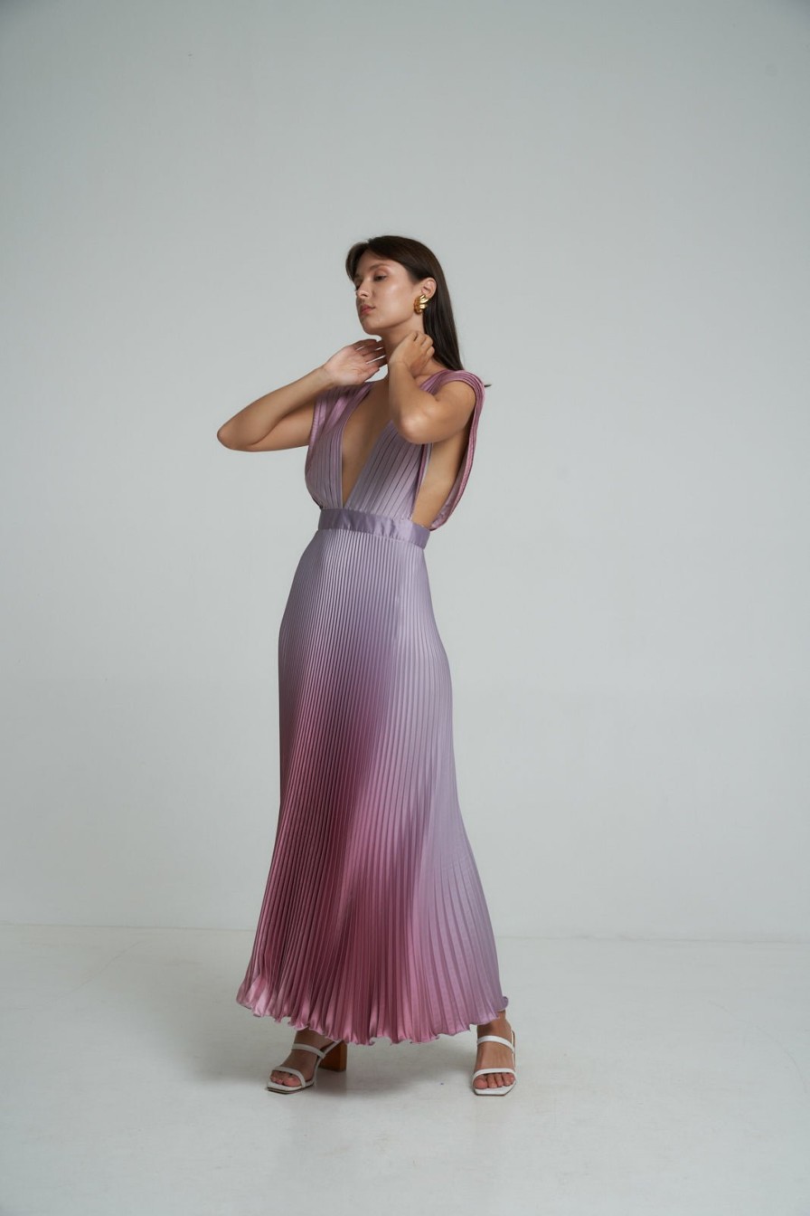 Midi Dresses Lidee Woman | Gala Gown - Mauve Ombre