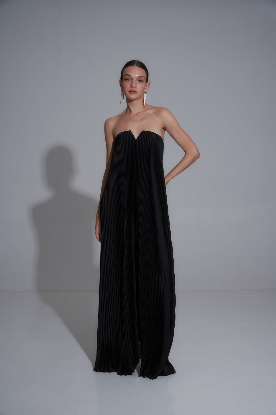 Full Length Dresses Lidee Woman | Black Tie Gown - Noir