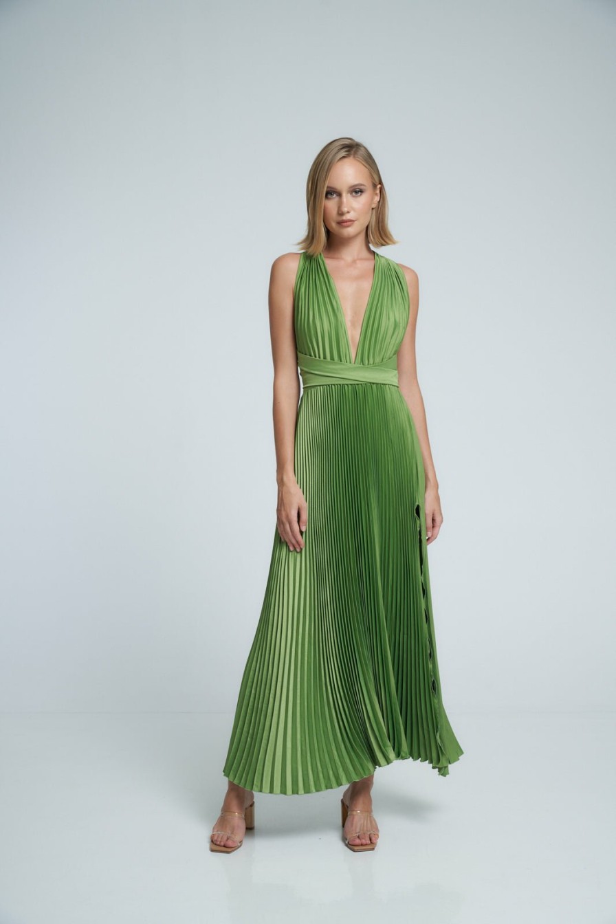 Midi Dresses Lidee Woman | Moderniste Split Gown - Fern