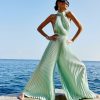 Jumpsuits Lidee Woman | Low Back Cinema Jumpsuit - Seafoam