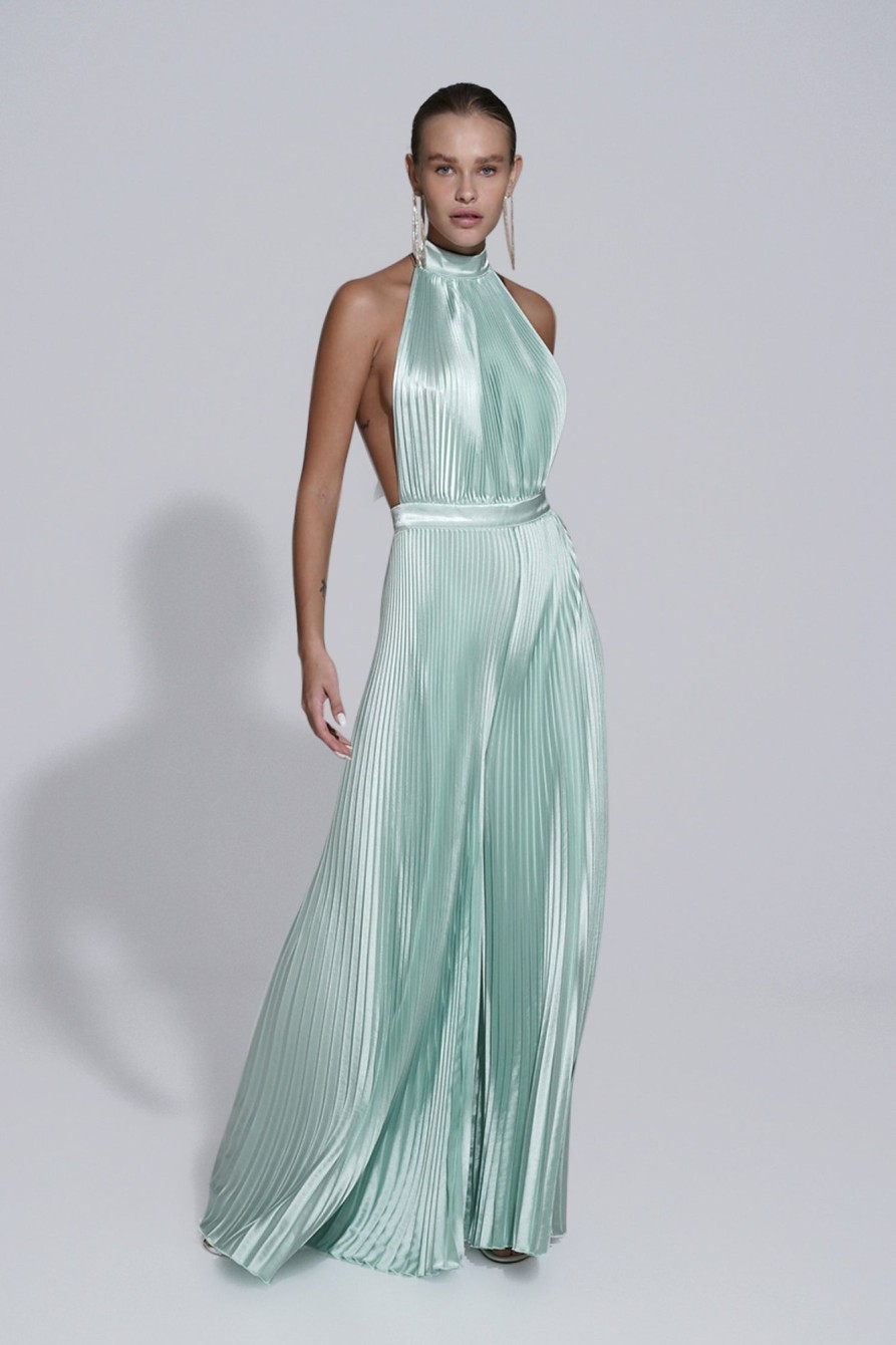 Jumpsuits Lidee Woman | Low Back Cinema Jumpsuit - Seafoam