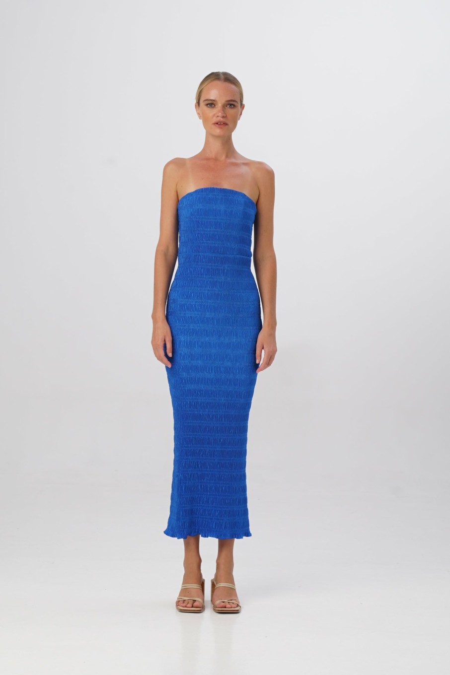 Midi Dresses Lidee Woman | Aurore Gown - Moroccan Blue