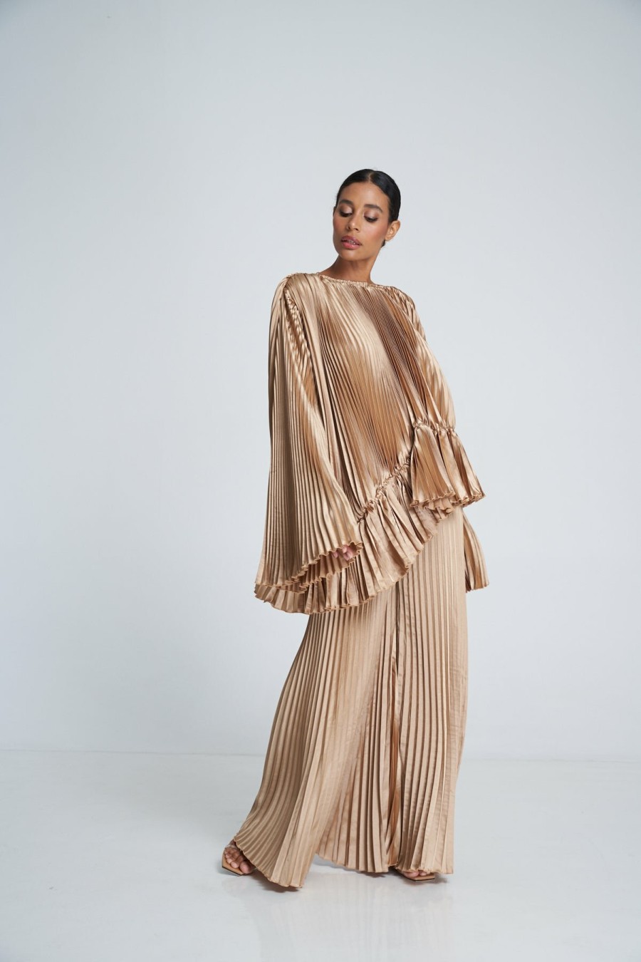 Bottoms Lidee Woman | Bisous Pleated Pant - Sand