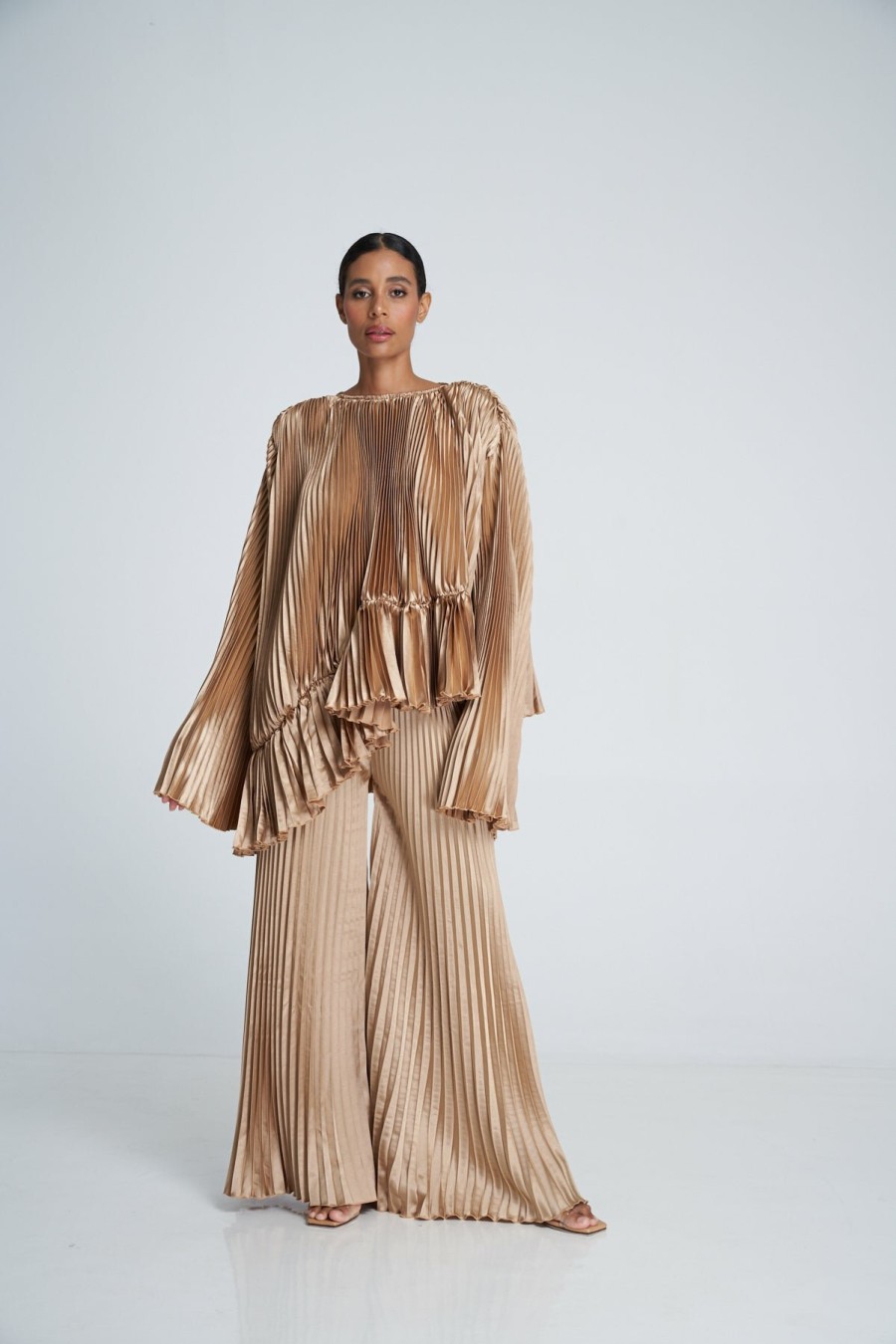 Bottoms Lidee Woman | Bisous Pleated Pant - Sand