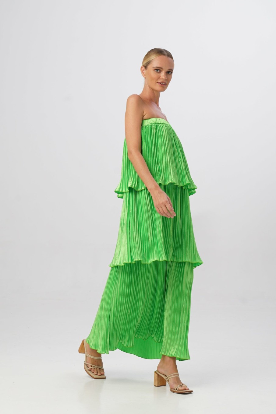 Midi Dresses Lidee Woman | Reveries Gown - Neon Lime