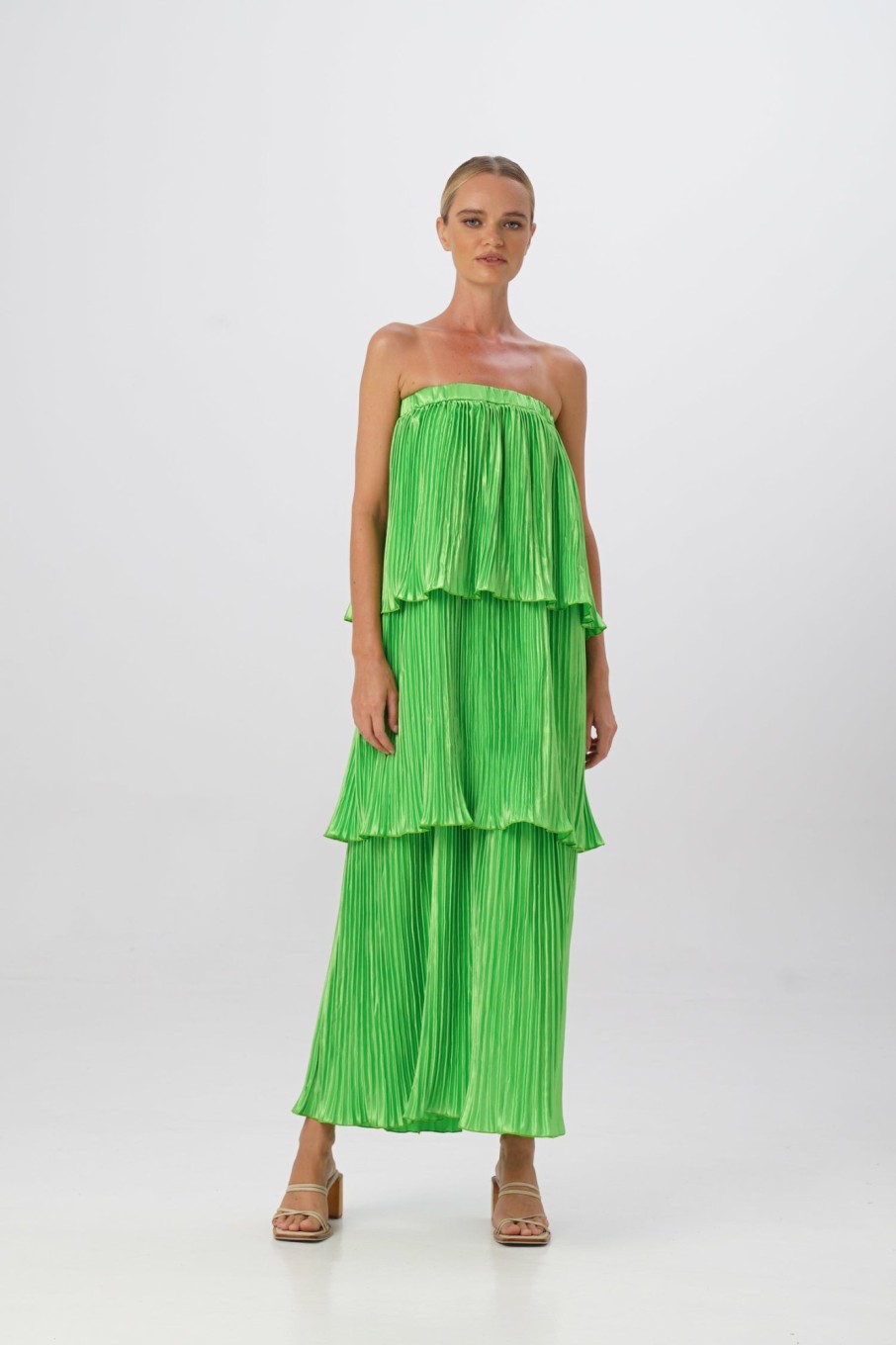 Midi Dresses Lidee Woman | Reveries Gown - Neon Lime