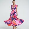 Midi Dresses Lidee Woman | Gala Gown - Capri Pink