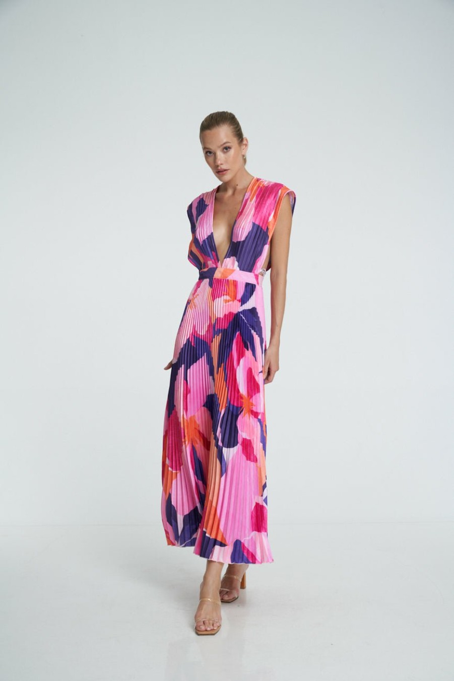 Midi Dresses Lidee Woman | Gala Gown - Capri Pink