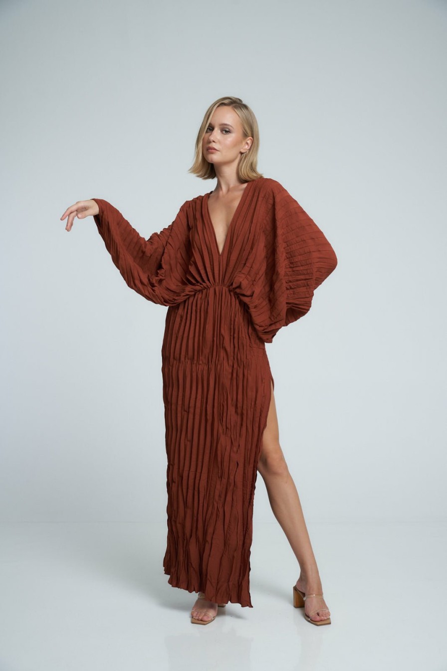 Full Length Dresses Lidee Woman | De Luxe Gown - Terracotta