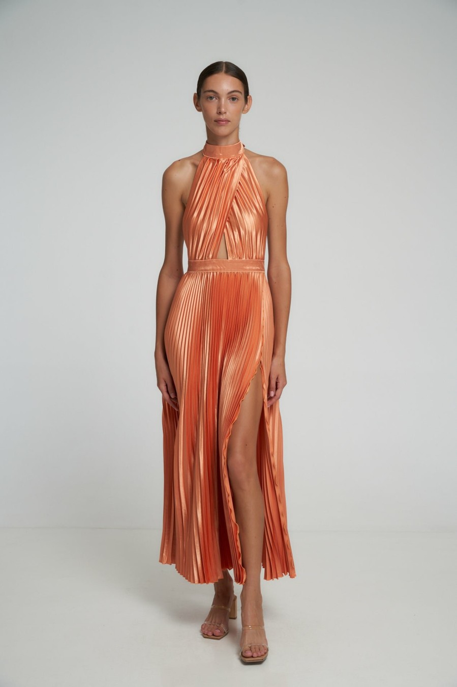 Midi Dresses Lidee Woman | Renaissance Split Gown - Sunset