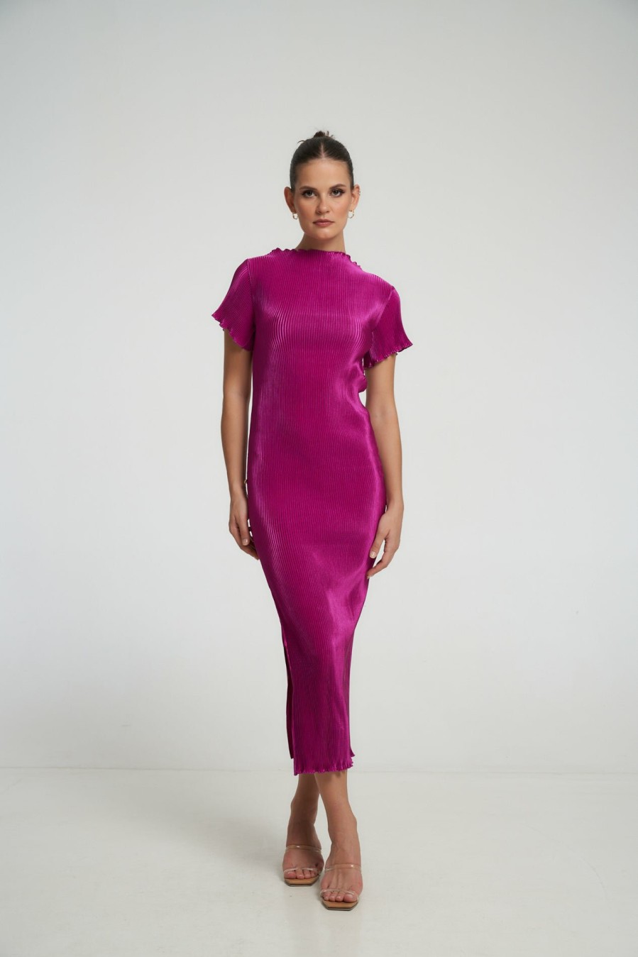 Midi Dresses Lidee Woman | London Cocktail Dress - Magenta