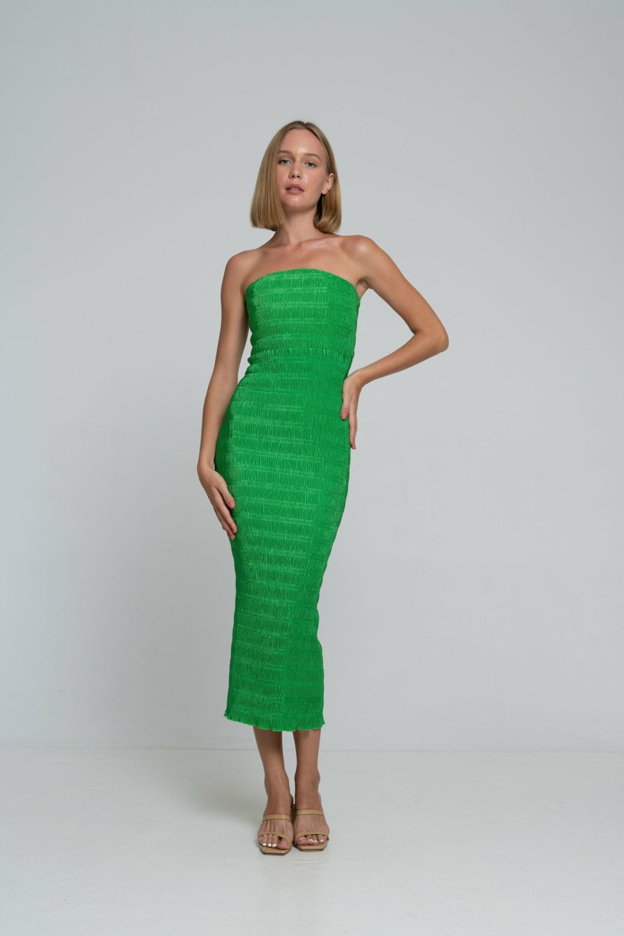 Midi Dresses Lidee Woman | Aurore Gown - Bright Green