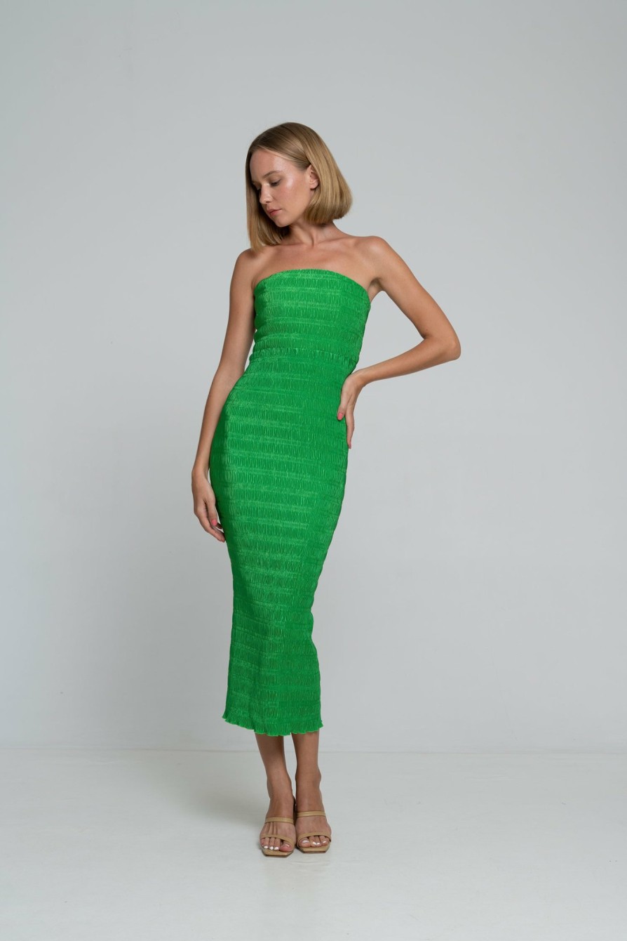 Midi Dresses Lidee Woman | Aurore Gown - Bright Green