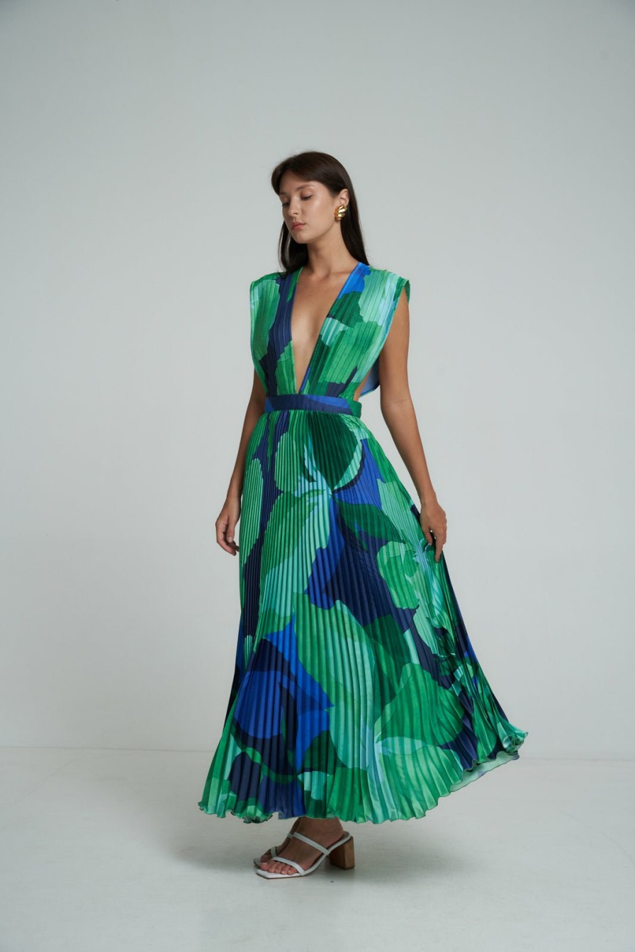 Midi Dresses Lidee Woman | Gala Gown - Capri Green