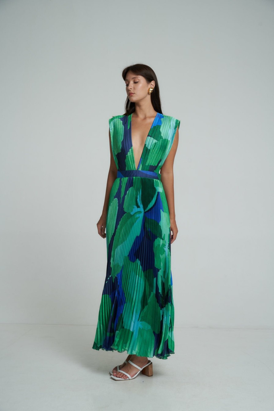 Midi Dresses Lidee Woman | Gala Gown - Capri Green