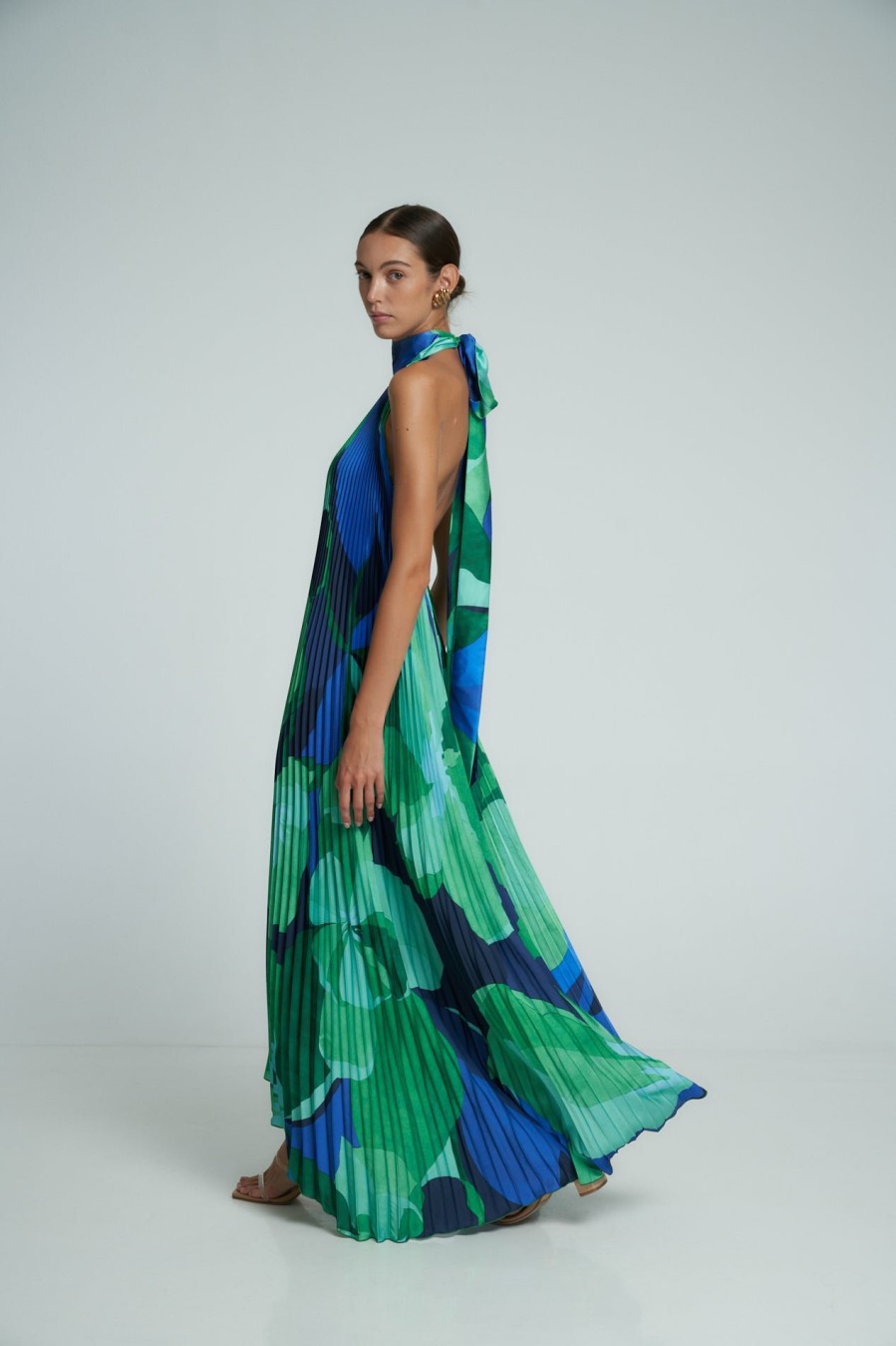 Full Length Dresses Lidee Woman | Opera Gown - Capri Green