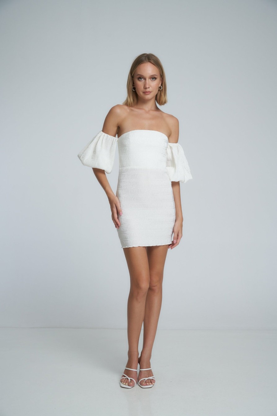 Mini Dresses Lidee Woman | Art Deco Mini - Blanc