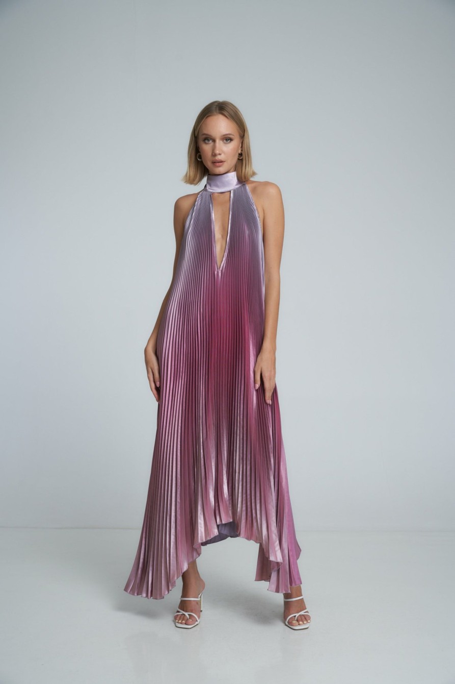 Full Length Dresses Lidee Woman | Opera Gown - Mauve Ombre