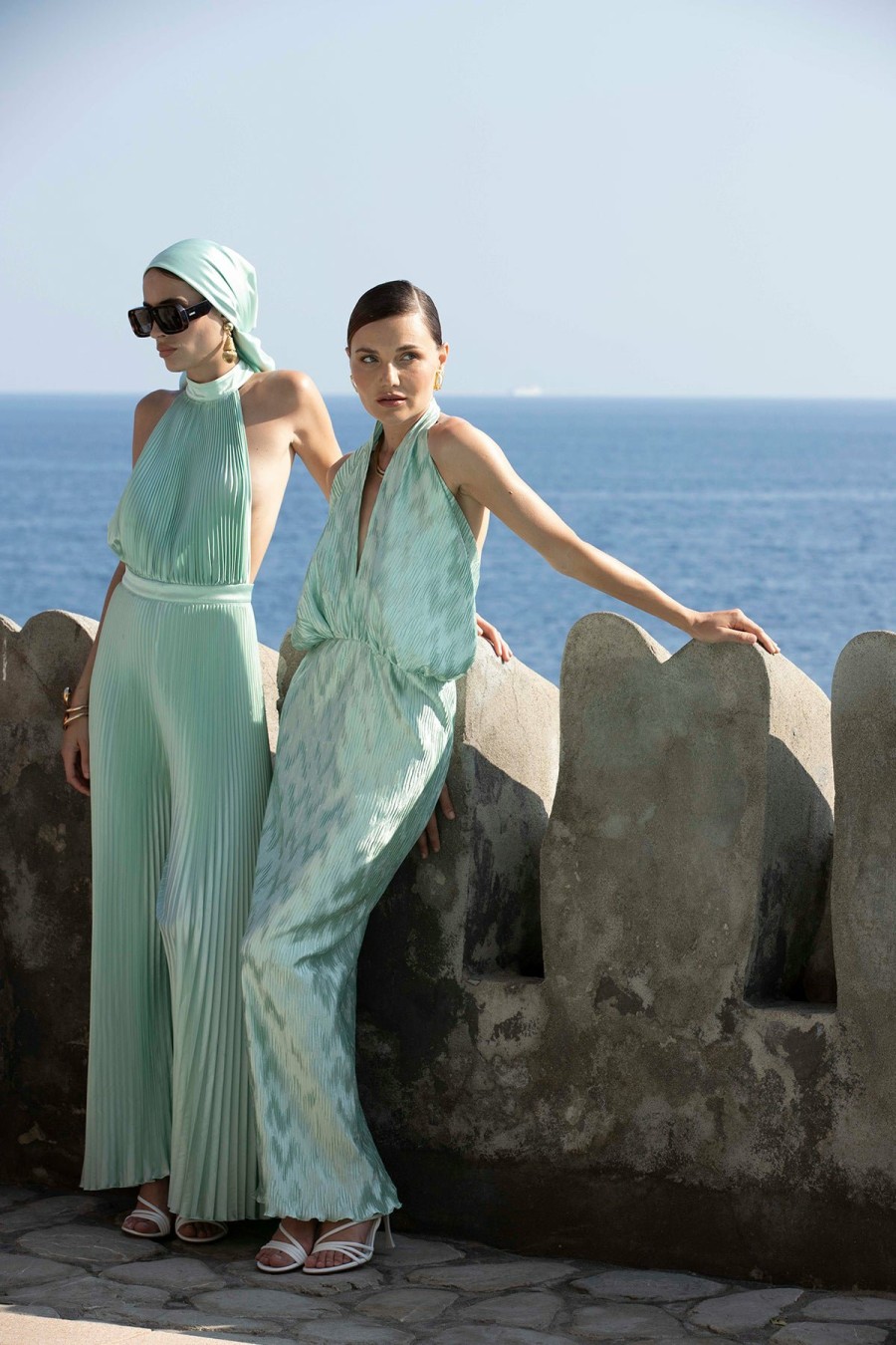 Full Length Dresses Lidee Woman | Riviera Sleeveless Gown - Seafoam