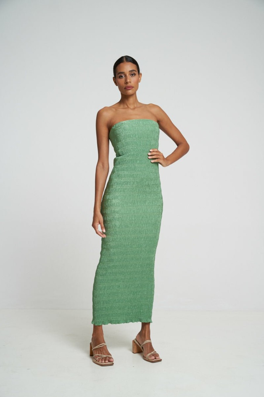 Midi Dresses Lidee Woman | Aurore Gown - Sea Green