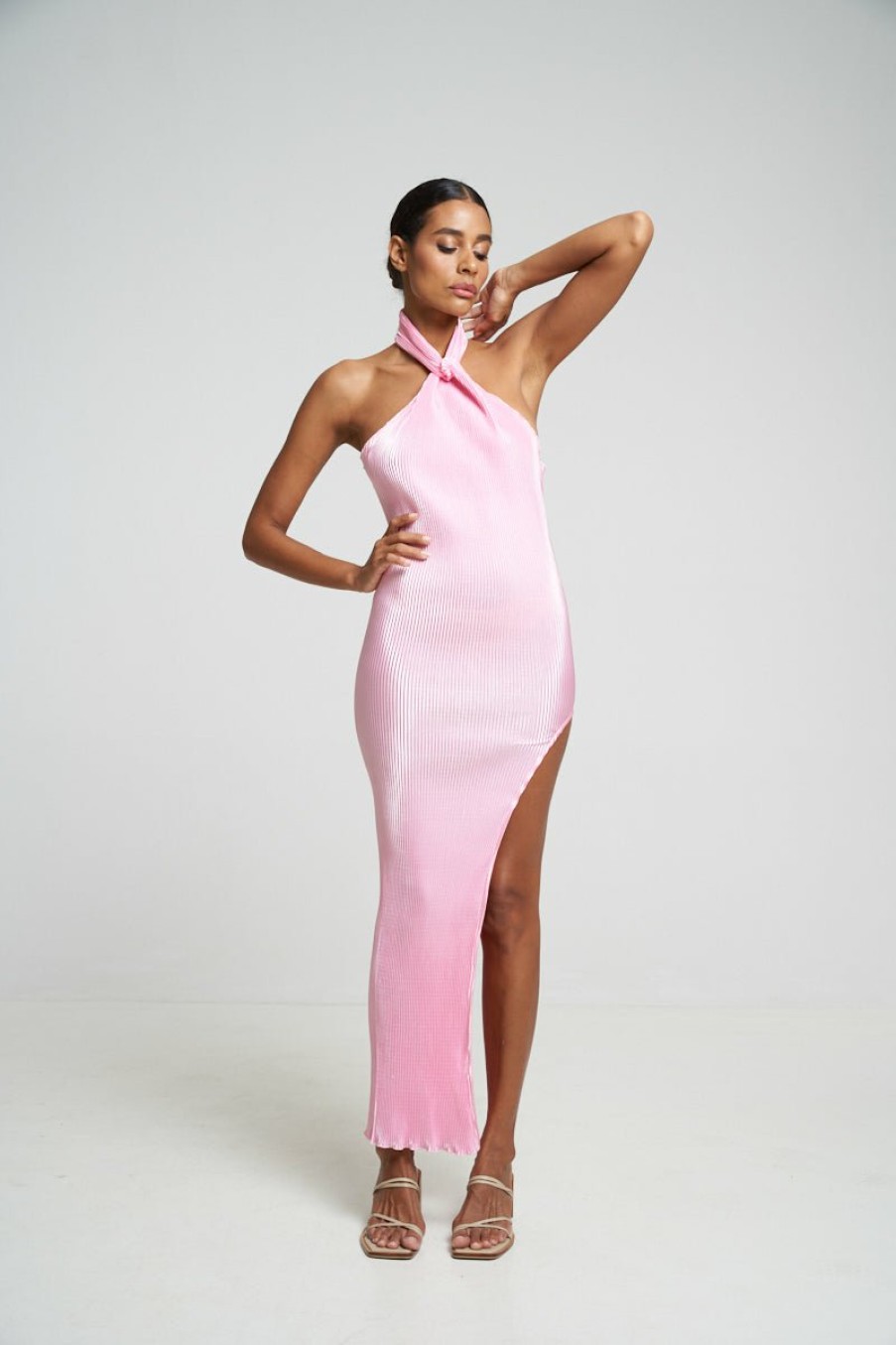 Midi Dresses Lidee Woman | Turlington Split Gown - Lipstick