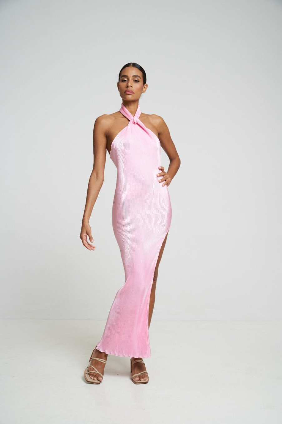 Midi Dresses Lidee Woman | Turlington Split Gown - Lipstick